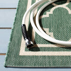 Safavieh Courtyard Collection 6'7' X 9'6' Dark Green/Beige Cy6918 Trellis Indoor/ Outside Waterproof Easy Cleansingpatio Backyard Mudroom Area Mat
