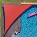 Colourtree 16' X 16' X 22.6' Red Right Triangle Ctaprt20 Sun Shade Sail Canopy Mesh Fabric Uv Block Upf50 - Commercial Heavy Dut