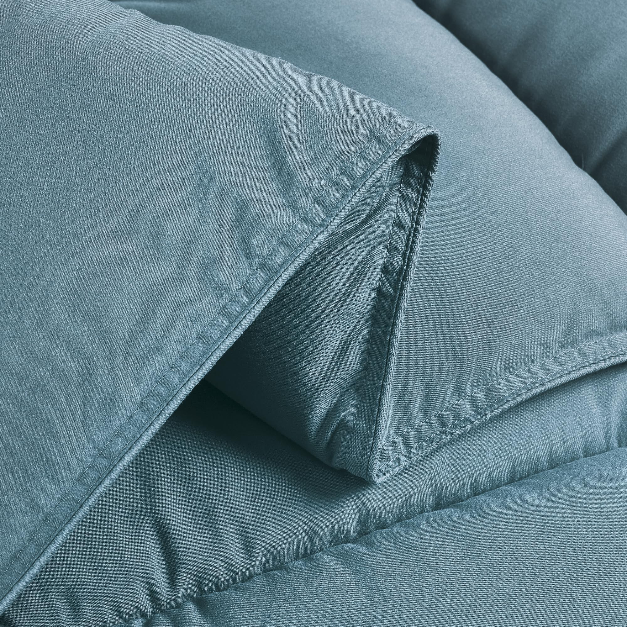 Chezmoi Collection China Blue Down Alternative Comforter King - 3-Piece Lightweight Comforter Set - All Seasons Microfiber Comfo