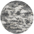 Addison Rugs Indoor/Outdoor Accord Aac36 Black Washable 8' X 8' Indoor Outdoor Round Rug, Easy Clean, Machine Washable, Non Shedding, Bedroom, Living Room, Dining Room, Kitchen, Patio Rug