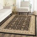 SAFAVIEH Lyndhurst Collection Accent Rug - 4 x 6, Black & Ivory, Traditional Oriental Design, Non-Shedding & Easy Care, Ideal 