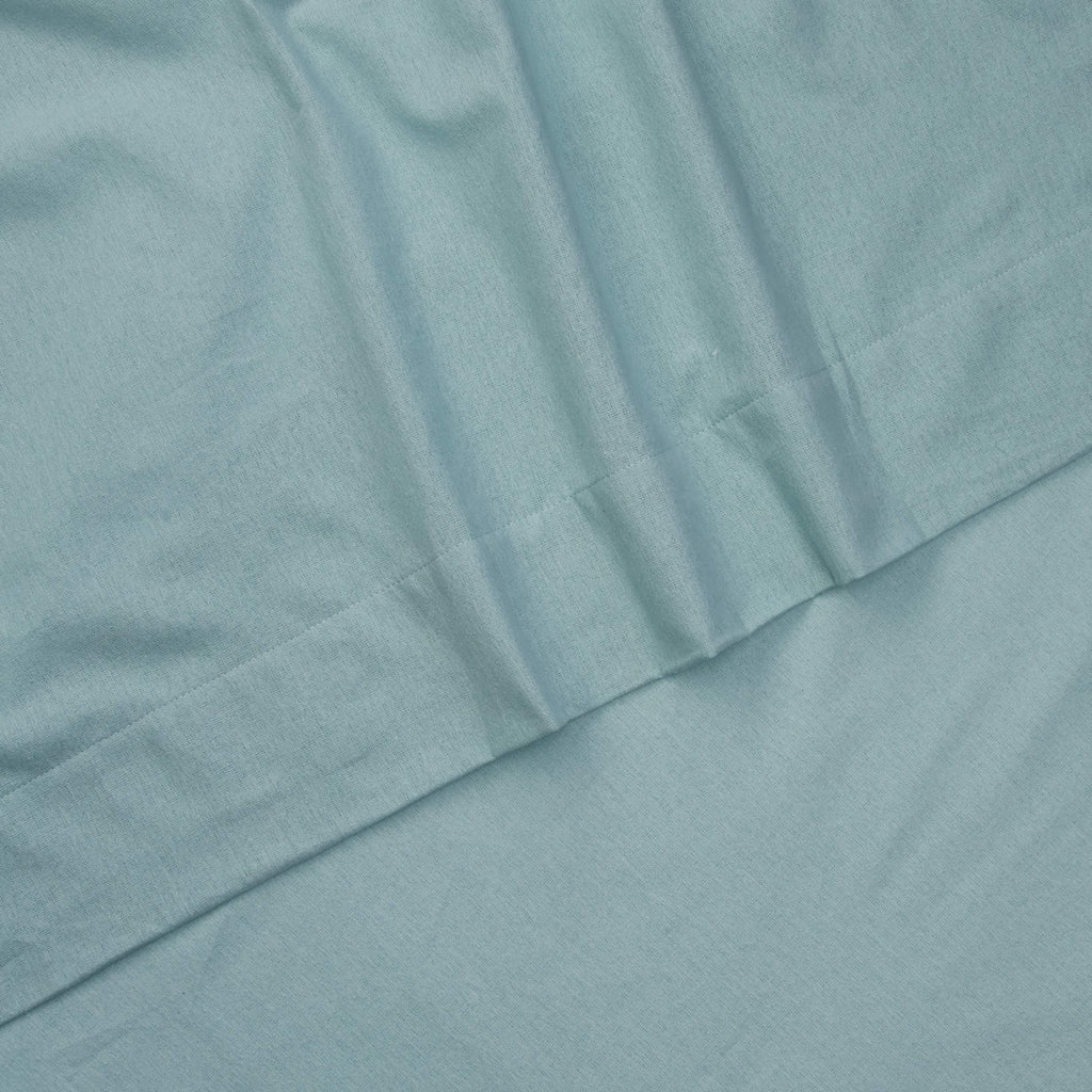 Comfort Spaces Cotton Flannel Breathable Warm Deep Pocket Sheets With Pillow Case Bedding, Twin, Solid Aqua, 3 Piece