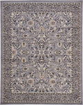 Unique Loom Sialk Hill Collection Area Rug - Washington (8 x 10 Rectangle Gray/Black)