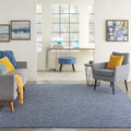 Nourison Positano Indoor-Outdoor Navy Blue 9' X 12' Area Rug, Easy Cleaning, Non Shedding, Bed Room, Living Room, Dining Room, B