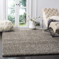 SAFAVIEH Milan Shag Collection Area Rug - 11' Square, Grey, Solid Design, Non-Shedding & Easy Care, 2-inch Thick Ideal for High 