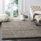 SAFAVIEH Milan Shag Collection Area Rug - 11' Square, Grey, Solid Design, Non-Shedding & Easy Care, 2-inch Thick Ideal for High 