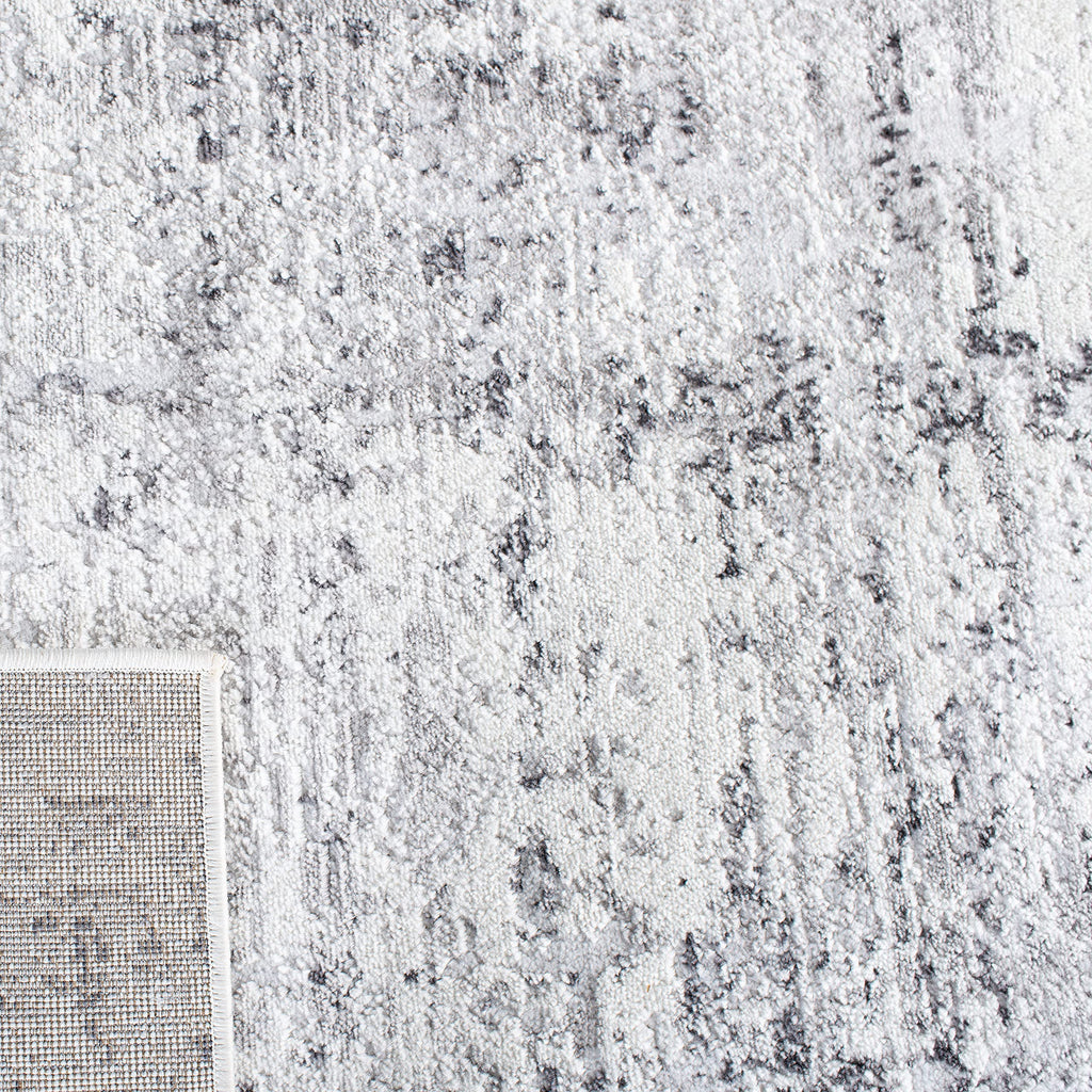 Safavieh Amelia Collection Area Rug - 10' Round, Ivory & Grey, Modern Abstract Design, Non-Shedding & Easy Care, Ideal For High