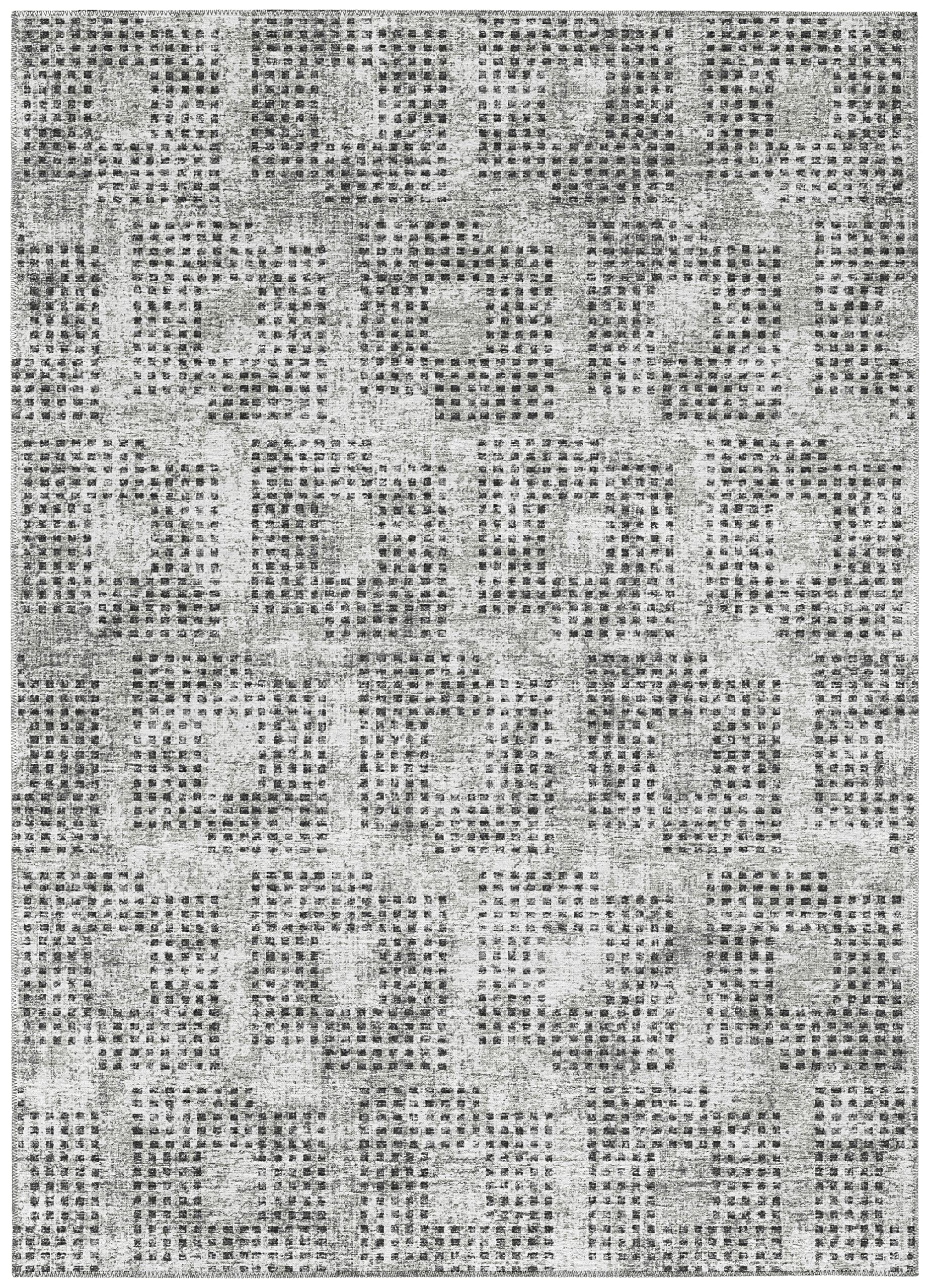 Addison Rugs Eleanor Aer31 Gray 9' X 12' Indoor Outdoor Area Rug, Easy Clean, Machine Washable, Non Shedding, Bedroom, Living Room, Dining Room, Kitchen, Patio Rug