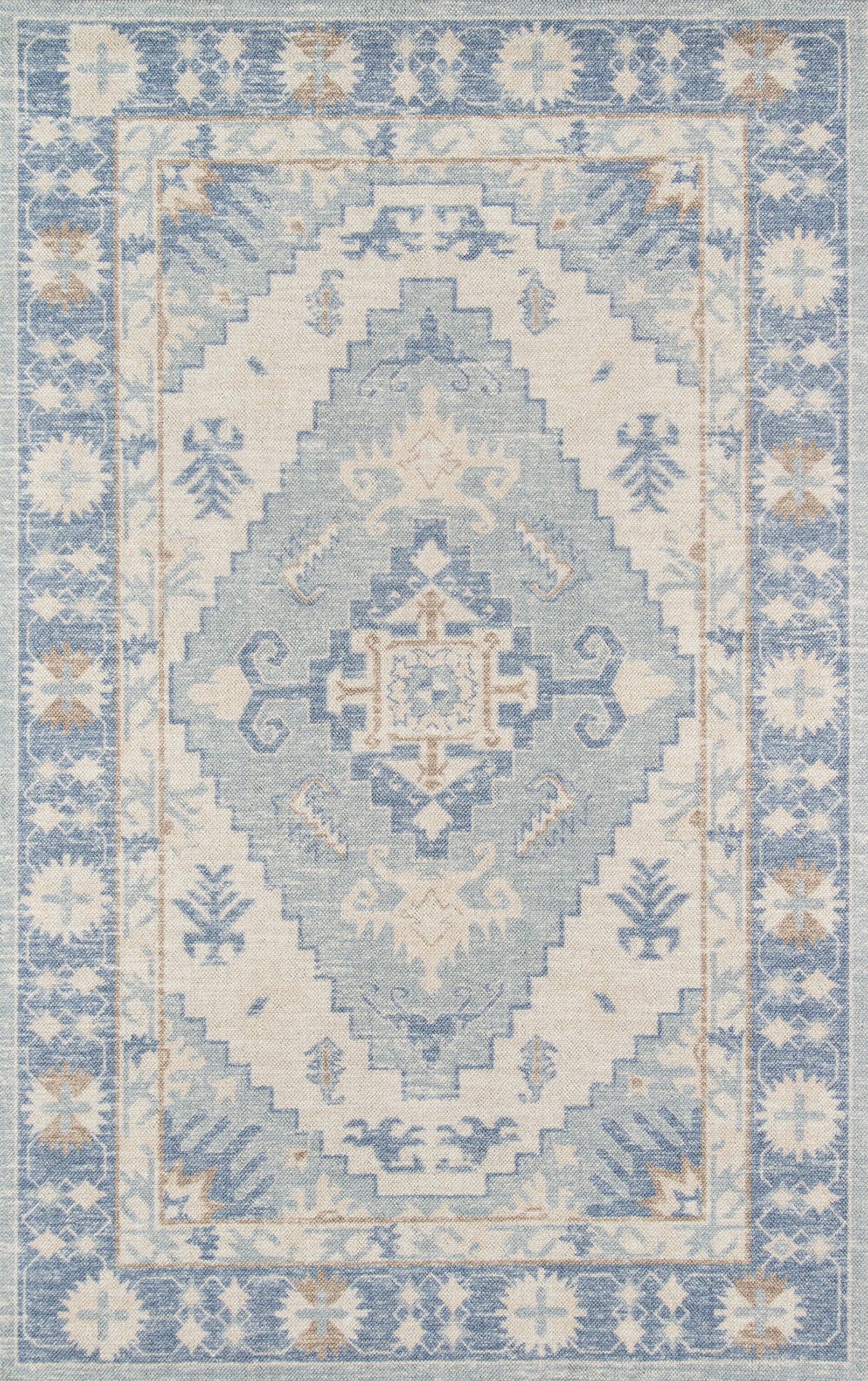 Momeni Anatolia Wool and Nylon Area Rug 2 X 3 Blue