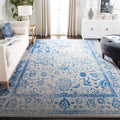 SAFAVIEH Adirondack Collection Area Rug - 6 Square, Grey & Blue, Oriental Distressed Design, Non-Shedding & Easy Care, Ideal fo