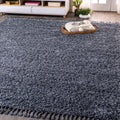 JONATHAN Y MCR100C-8 Mercer Shag Plush Tassel Indoor Area-Rug Bohemian Modern Contemporary Solid Easy-Cleaning Bedroom Kitchen L