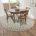 Addison Rugs Safari Asf34 Taupe Washable 8' X 8' Indoor Outdoor Round Rug, Easy Clean, Machine Washable, Non Shedding, Bedroom, Entry, Living Room, Dining Room, Kitchen, Patio Rug