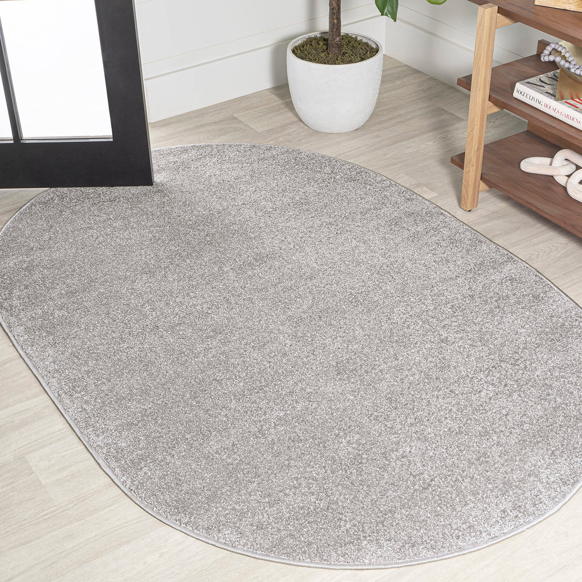 JONATHAN Y SEU100K-5OV Haze Solid Low-Pile Indoor Area Rug, Coastal, Bohemian, Minimalist, Classic, Casual for Bedroom,Kitchen,L