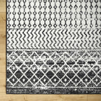 Livabliss Chester Boho Moroccan Area Rug,12' X 18',Black