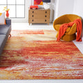 SAFAVIEH Adirondack Collection Area Rug - 8 x 10, Rust & Gold, Modern Abstract Design, Non-Shedding & Easy Care, Ideal for Hig