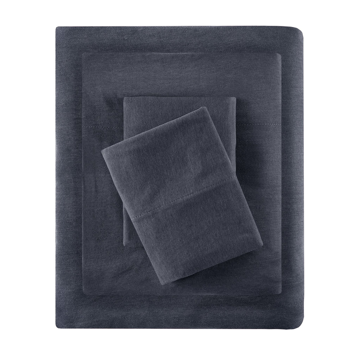 Intelligent Design Cotton Blend Jersey Knit Bed Sheet Set Wrinkle Resistant, Soft Sheets with 14 Deep Pocket, All Season, Cozy B