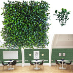 ODTORY Artificial Grass Wall Backdrop Panels,10 X 10 in 12P(8.4 sqft) UV-Anti Greenery Boxwood Panels for Indoor Outdoor Green W