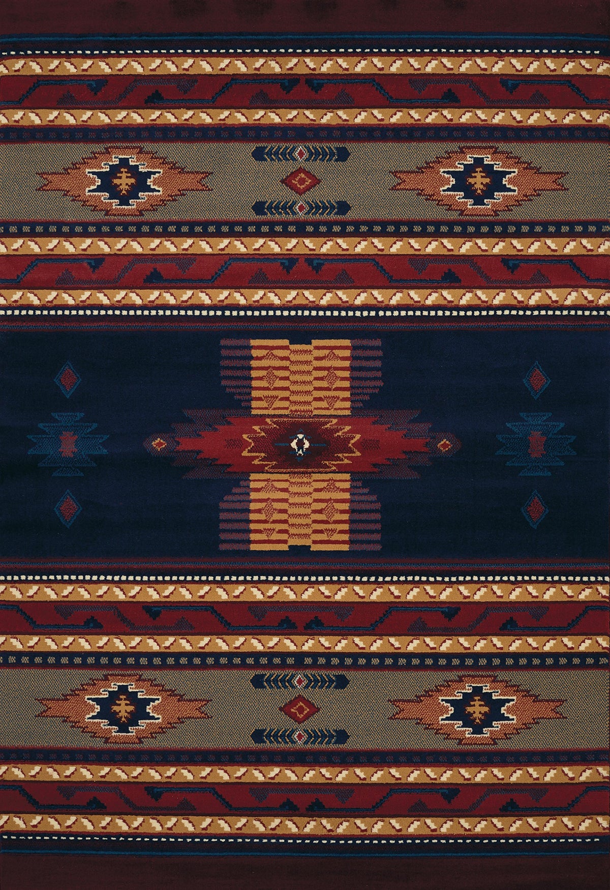 United Weavers 940 36064 912 7 Ft. 10 In. X 10 Ft. 6 In. Manhattan Phoenix Oversize Rug  Navy