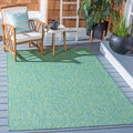 SAFAVIEH Courtyard Collection Area Rug - 67 x 96, Green & Blue, Non-Shedding & Easy Care, Indoor/Outdoor & Washable-Ideal for 