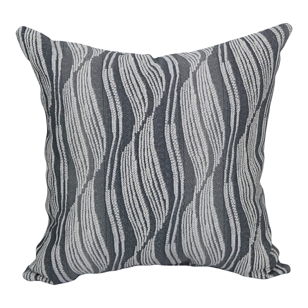 Blazing Needles Square Polyester Jacquard Throw Pillow, 17", Clove Minera