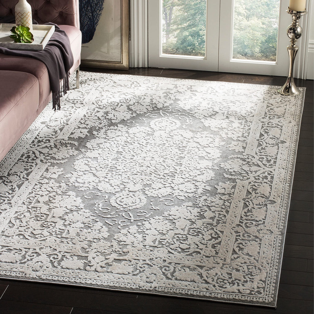 Safavieh Reflection Collection Runner Rug - 2'3'' X 6', Dark Grey & Cream, Vintage Distressed Design, Non-Shedding & Easy Care,