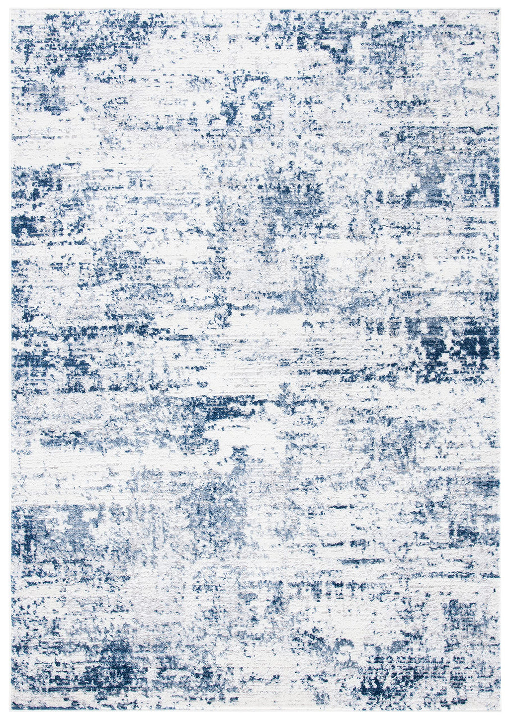 Safavieh Amelia Collection Area Rug - 9' X 12', Ivory & Navy, Modern Abstract Design, Non-Shedding & Easy Care, Ideal For High T
