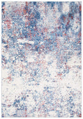SAFAVIEH Brentwood Collection Accent Rug - 2 x 4, Navy & Red, Modern Abstract Design, Non-Shedding & Easy Care, Ideal for High