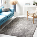 SAFAVIEH Evoke Collection 4 x 6 Grey/Ivory EVK256D Oriental Distressed Non-Shedding Living Room Bedroom Accent Rug