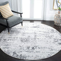 Safavieh Amelia Collection Area Rug - 10' Round, Ivory & Grey, Modern Abstract Design, Non-Shedding & Easy Care, Ideal for High 