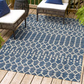 Jonathan Y Smb108K-8 Ourika Moroccan Geometric Textured Weave Indoor Outdoor Area Rug, Bohemian Coastal Traditional Easy Cleanin