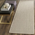 SAFAVIEH Natural Fiber Collection Accent Rug - 26 x 4, Marble & Beige, Border Sisal Design, Easy Care, Ideal for High Traffic 