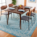 SAFAVIEH Tulum Collection Area Rug - 8 x 10, Turquoise & Ivory, Moroccan Boho Distressed Design, Non-Shedding & Easy Care, Ide