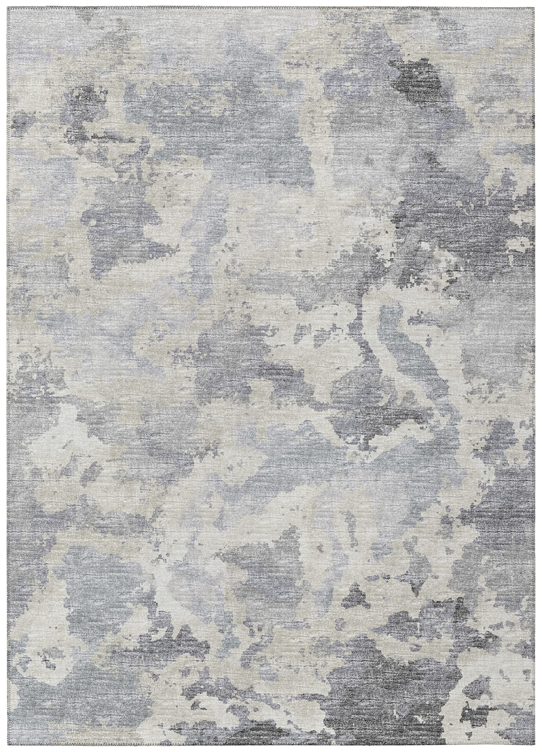 Addison Rugs Indoor/Outdoor Accord Aac32 Gray Washable 9' X 12' Indoor Outdoor Area Rug, Easy Clean, Machine Washable, Non Shedding, Bedroom, Living Room, Dining Room, Kitchen, Patio Rug