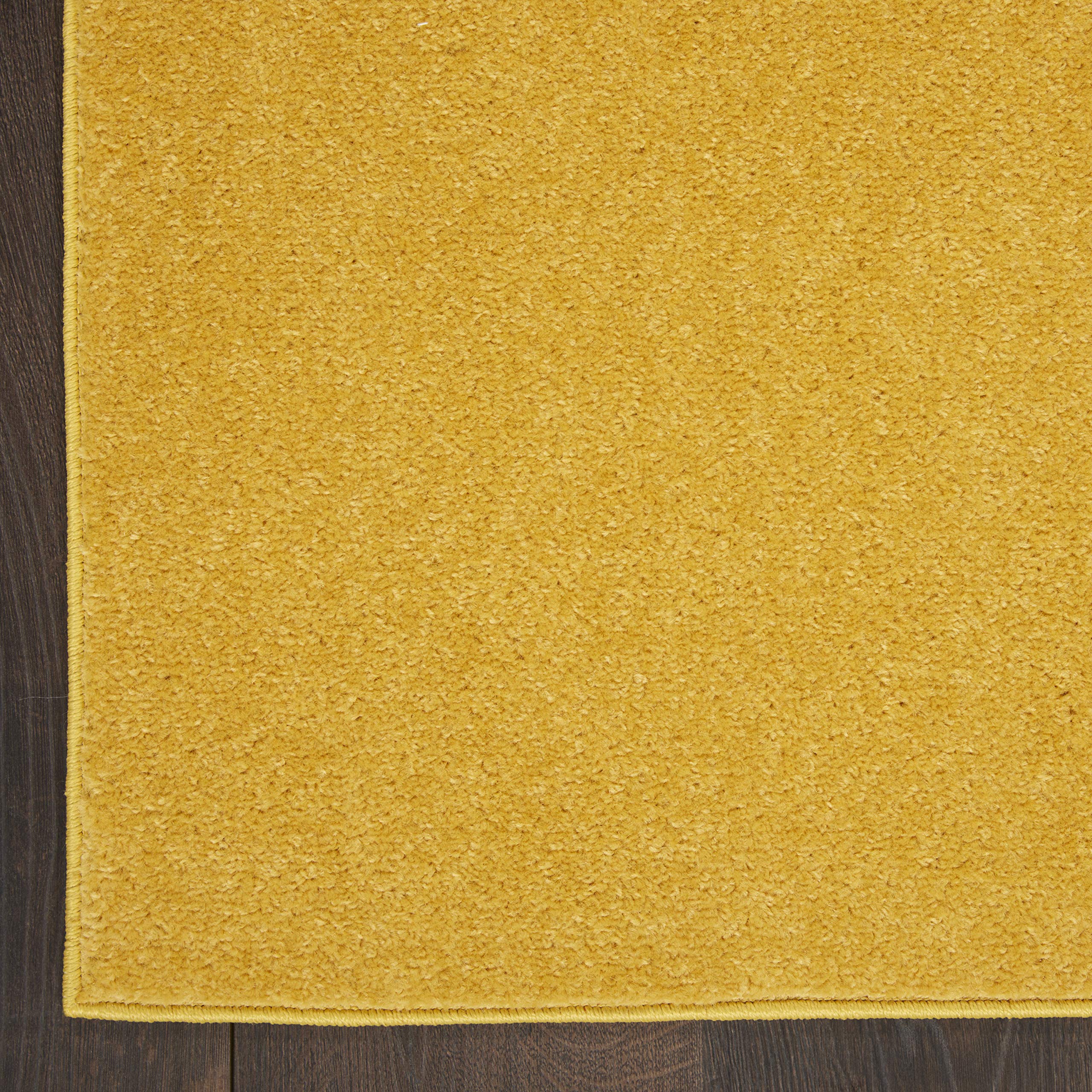 Nourison Essentials Indoor/Outdoor Yellow 2' X 6' Area Rug, Easy Cleaning, Non Shedding, Bed Room, Living Room, Dining Room, Backyard, Deck, Patio (2X6)