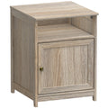 SHW End Table with Storage Drawer - Compact Side Table for Living Room, Bedroom, or Office, Maple