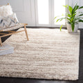 Safavieh Hudson Shag Collection Accent Rug - 4 x 6, Ivory & Beige, Modern Design, Non-Shedding & Easy Care, 2-inch Thick Ideal