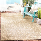 Safavieh Courtyard Collection 2'7' X 5' Brown / Cream Cy6550 Indoor/ Outdoor Waterproof Easy Cleaning Patio Backyard Mudroom Ar