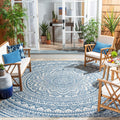 Safavieh Courtyard Collection 9' X 12' Light Grey/Blue Cy8734 Indoor/ Outdoor Waterproof Easy Cleaning Patio Backyard Mudroom Area Rug