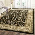 SAFAVIEH Lyndhurst Collection Area Rug - 8 x 11, Black & Ivory, Traditional Oriental Design, Non-Shedding & Easy Care, Ideal f