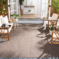 SAFAVIEH Courtyard Collection Area Rug - 8' x 11', Brown & Beige, Non-Shedding & Easy Care, Indoor/Outdoor & Washable-Ideal for 