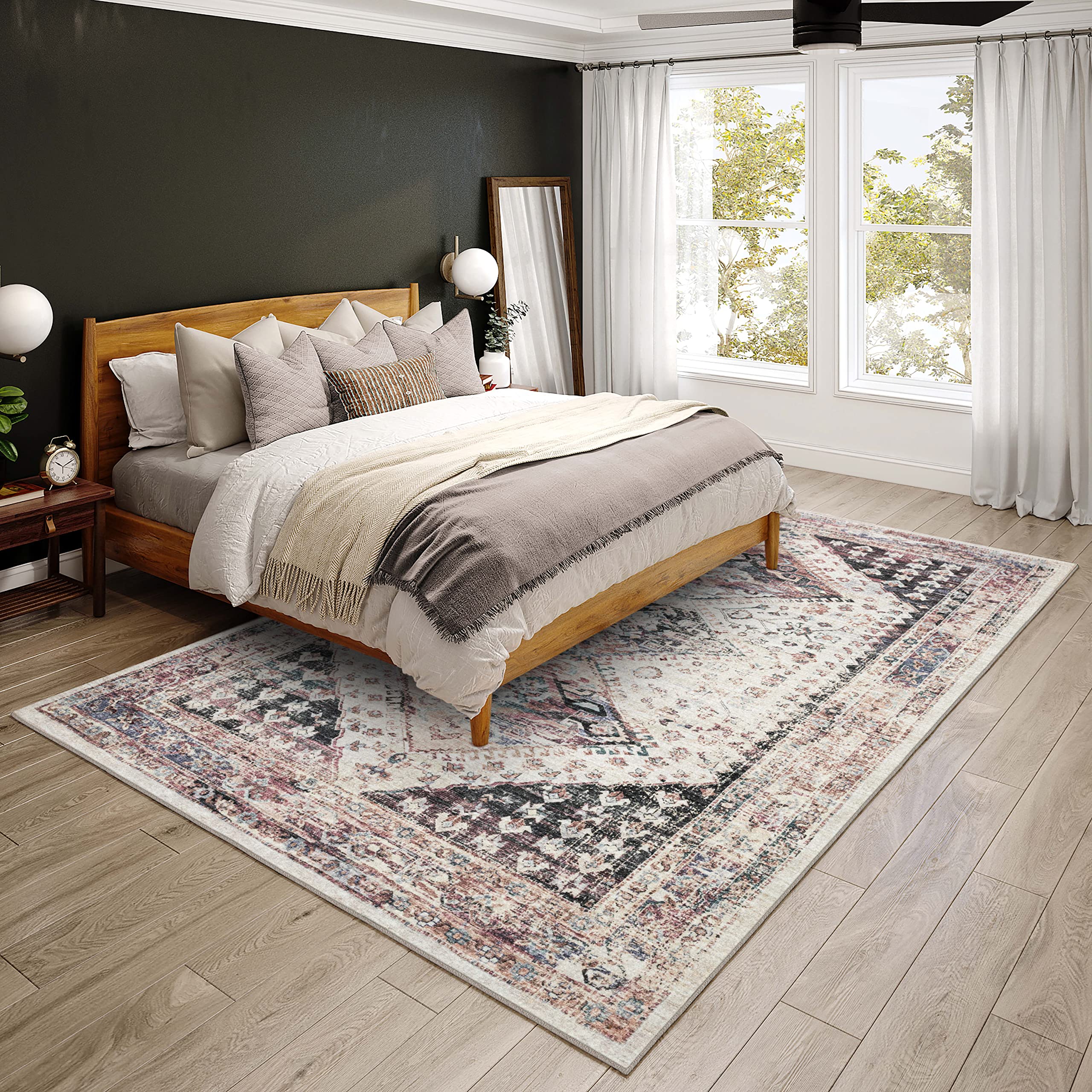 Dalyn Rugs Jericho Jc9 Pearl 3' X 5' Rectangle Soft Area Rug, Easy Clean, Non Shedding, Bedroom, Entry, Living Room, Dining Room, Kitchen Rug