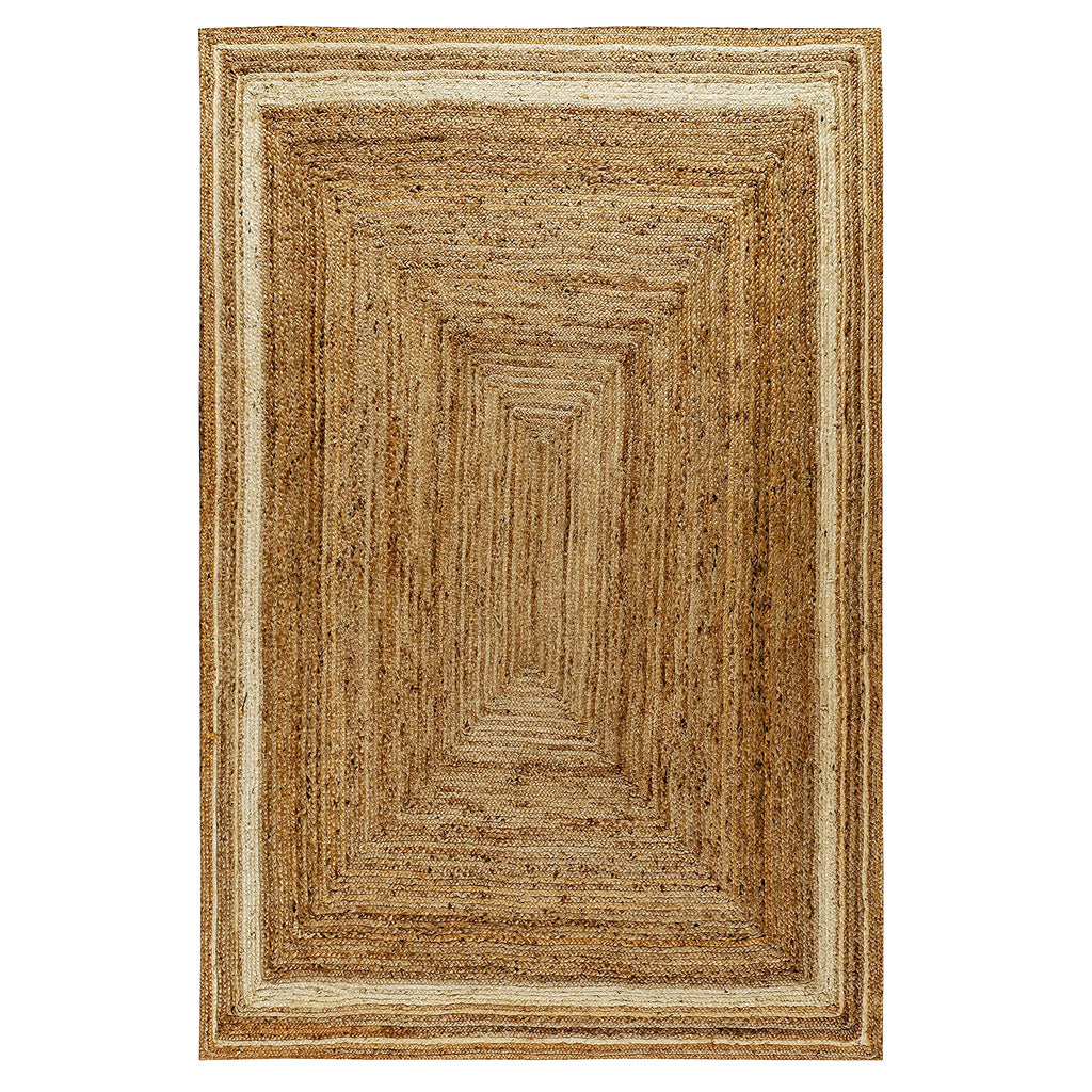 Flash Furniture Prima Natural Fiber Jute Area Rug 8' X 10' - Braided Indoor Jute Rug - Natural Area Rugs