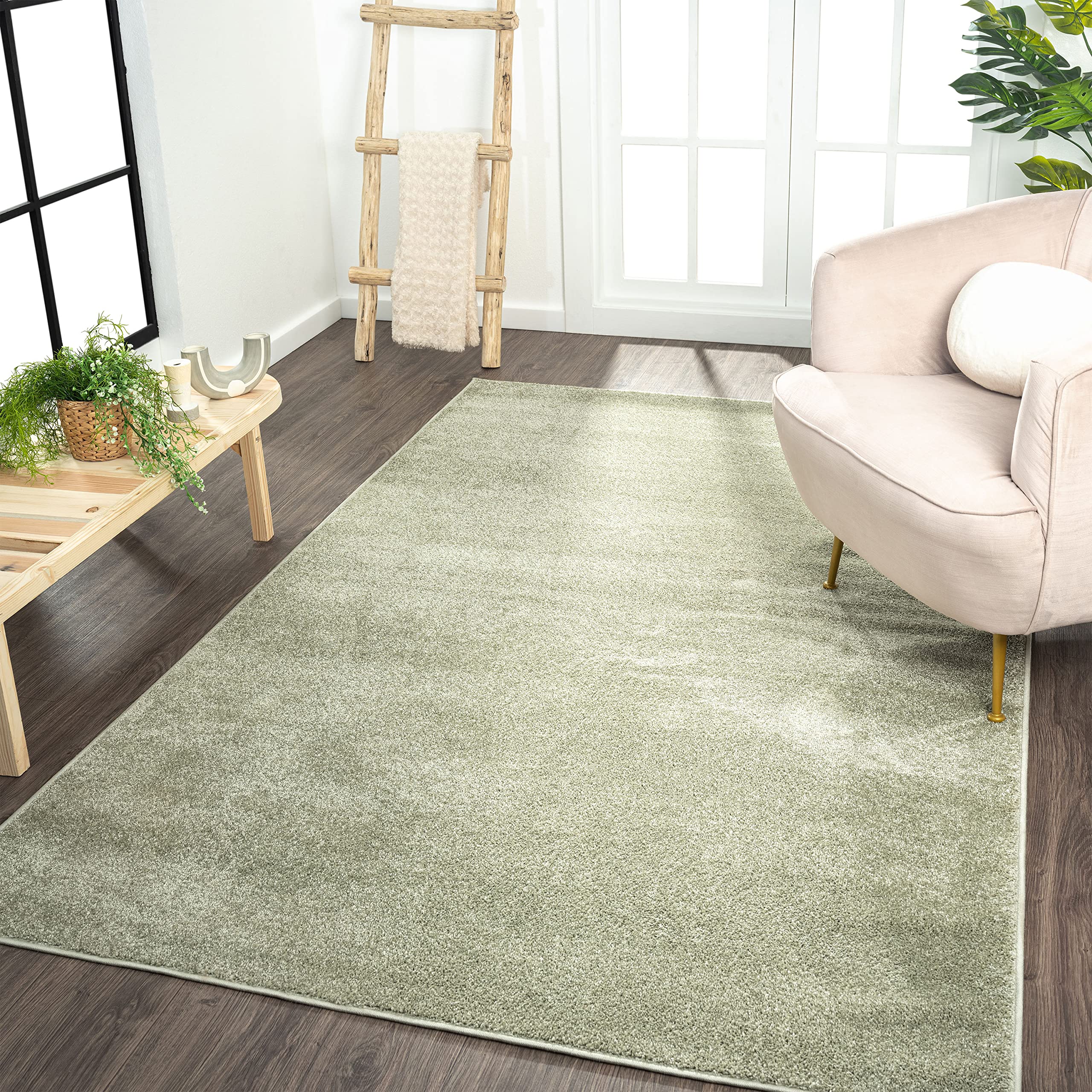 JONATHAN Y SEU100O-6 Haze Solid Low-Pile Indoor Area Rug, Coastal, Bohemian, Minimalist, Classic, Casual for Bedroom,Kitchen,Liv