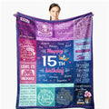 Wisegem 15 Year Old Girl Gift Ideas - Quinceanera Gifts - 15Th Birthday Gifts For Teen Girls Blanket 60'X50' - Gifts For 15 Ye