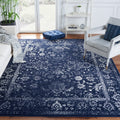 SAFAVIEH Adirondack Collection X-Large Area Rug - 11 x 15, Navy & Ivory, Oriental Distressed Design, Non-Shedding & Easy Care,