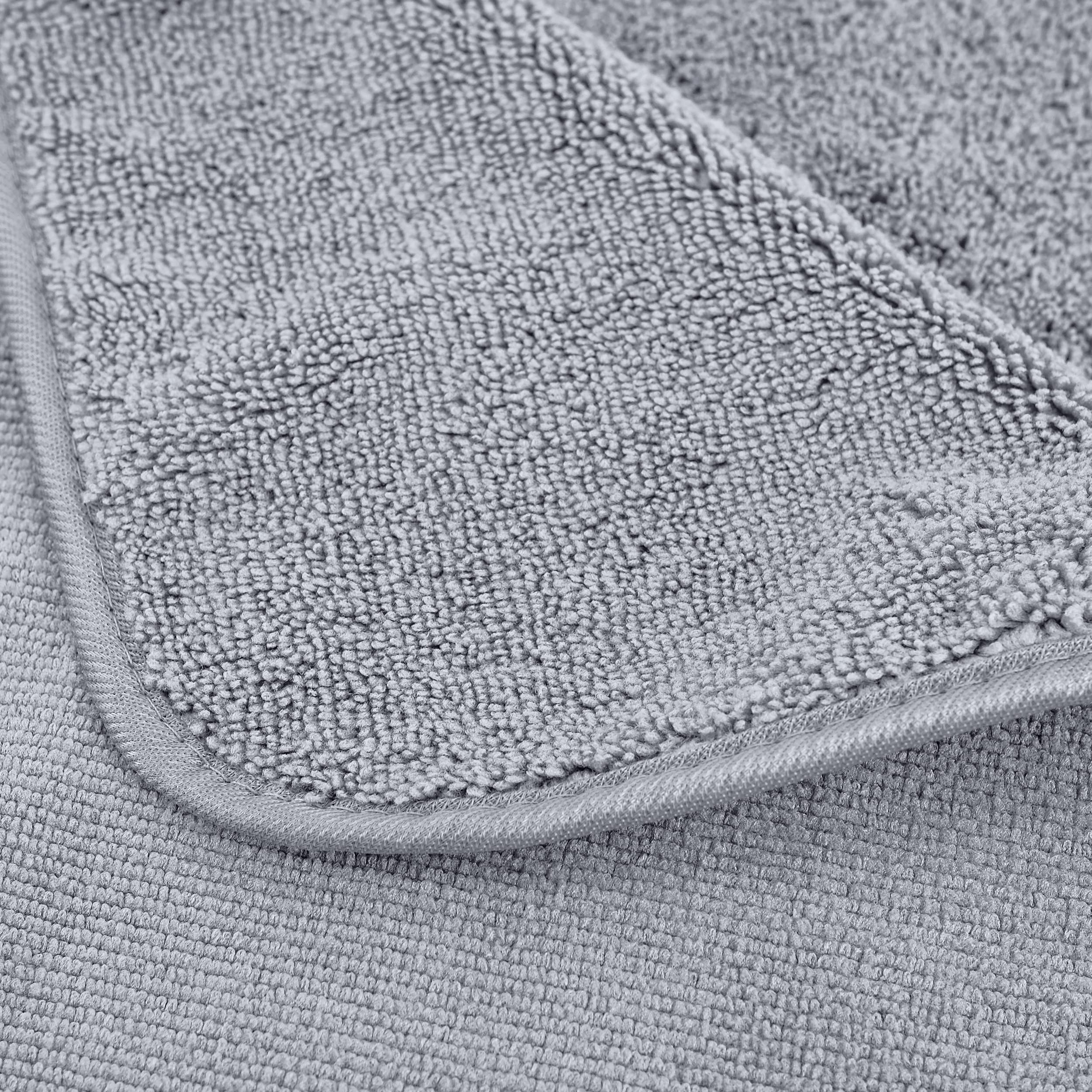 Polyte Microfiber Quick Dry Lint Free Bath Towel, 57 X 30 In, Pack Of 4 (Gray)