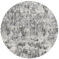 Addison Rugs Indoor/Outdoor Accord Aac31 Gray Washable 8' X 8' Indoor Outdoor Round Rug, Easy Clean, Machine Washable, Non Shedding, Bedroom, Living Room, Dining Room, Kitchen, Patio Rug