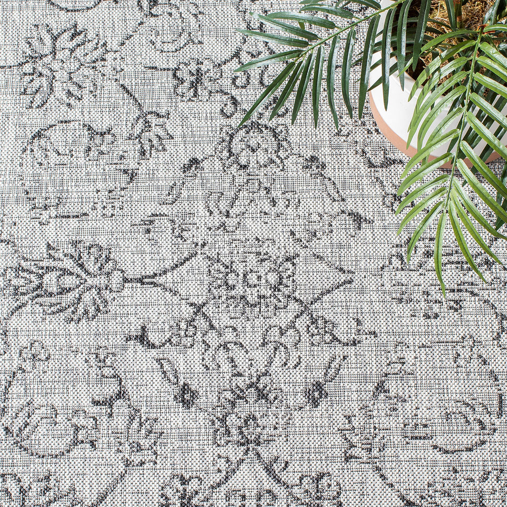 Safavieh Courtyard Collection 2' X 3'7' Grey/Black Cy8680 Indoor/ Outside Waterproof Easy Cleansingpatio Backyard Mudroom Accent Mat