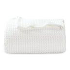 Bedsure 100% Cotton Large Throw Blanket For Couch - Waffle Weave White Throw Blanket For Bed, Lightweight And Soft Fall Throw Bl