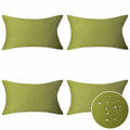 Home Brilliant Pillow Cover 12X20 Waterproof Green Throw Pillow Covers Rectangular Set Of 4 Outdoor Pillows Covers For Patio Dec